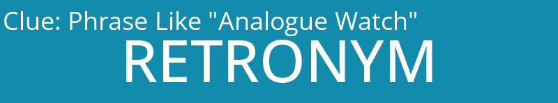 Phrase Like "Analogue Watch"