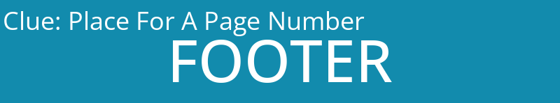 Place For A Page Number