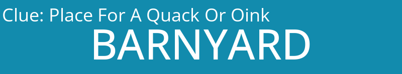 Place For A Quack Or Oink