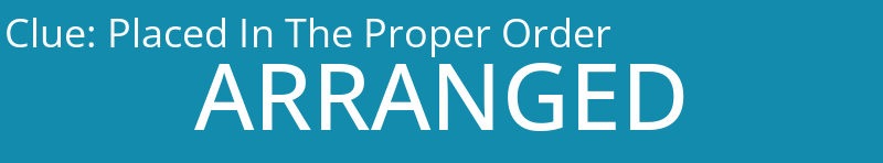 Placed In The Proper Order