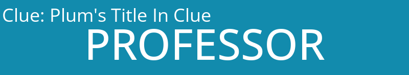 Plum's Title In Clue