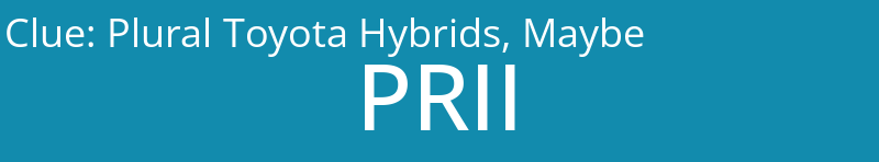 Plural Toyota Hybrids, Maybe