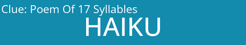 Poem Of 17 Syllables  