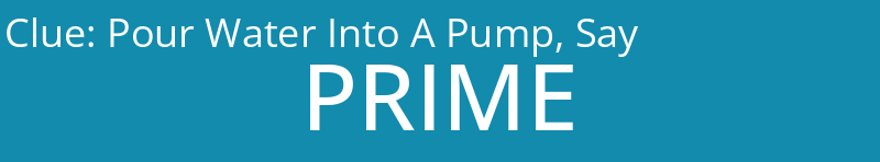 Pour Water Into A Pump, Say