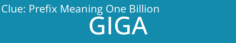 Prefix Meaning One Billion