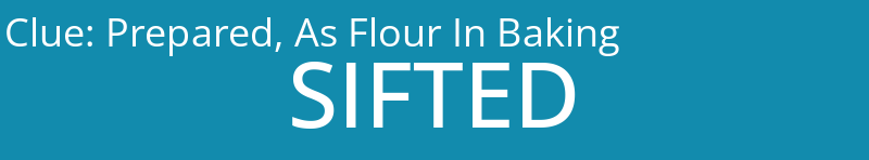 Prepared, As Flour In Baking