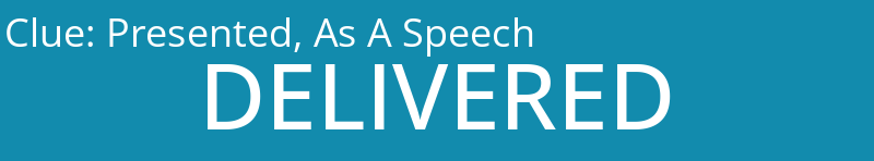 Presented, As A Speech