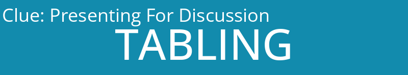 Presenting For Discussion