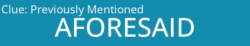 Previously Mentioned