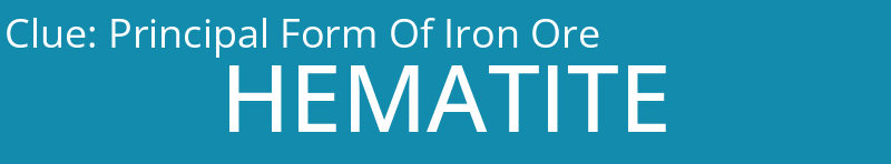 Principal Form Of Iron Ore