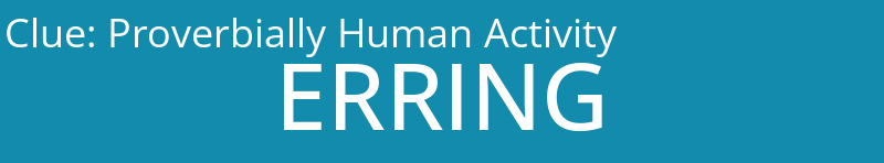 Proverbially Human Activity