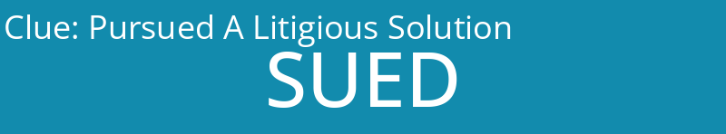 Pursued A Litigious Solution