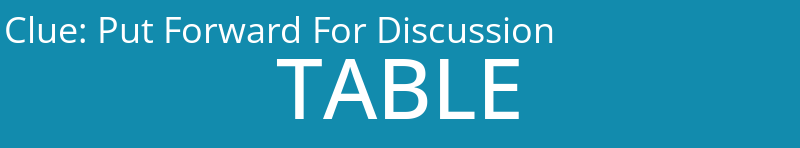 Put Forward For Discussion