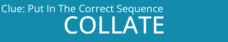 Put In The Correct Sequence