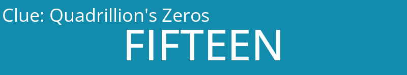 Quadrillion's Zeros