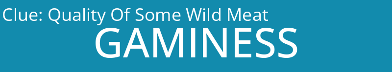 Quality Of Some Wild Meat