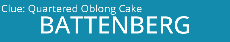 Quartered Oblong Cake