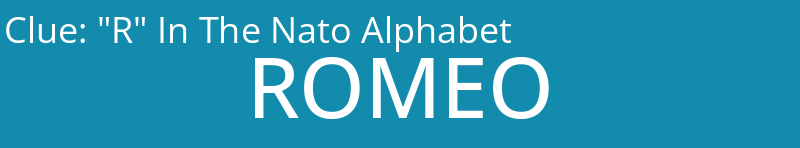 "R" In The Nato Alphabet