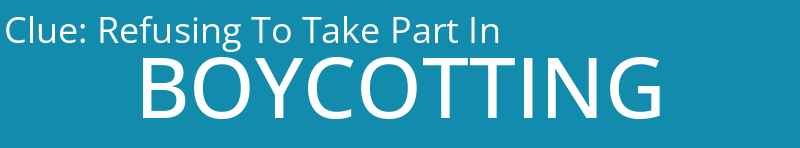 Refusing To Take Part In