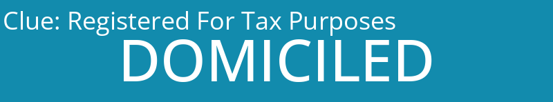 Registered For Tax Purposes