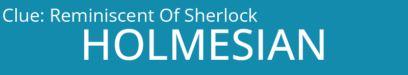 Reminiscent Of Sherlock