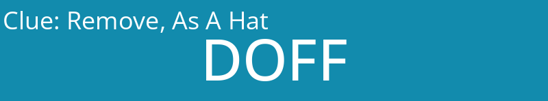 Remove, As A Hat