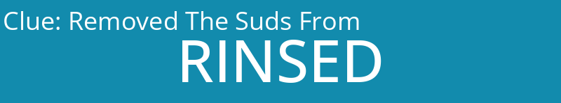 Removed The Suds From