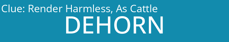 Render Harmless, As Cattle