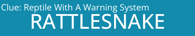 Reptile With A Warning System