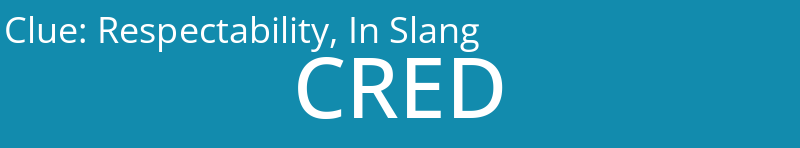 Respectability, In Slang