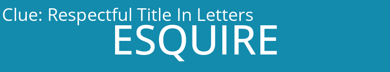 Respectful Title In Letters