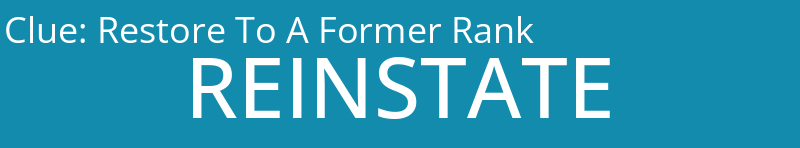 Restore To A Former Rank