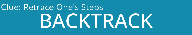 Retrace One's Steps