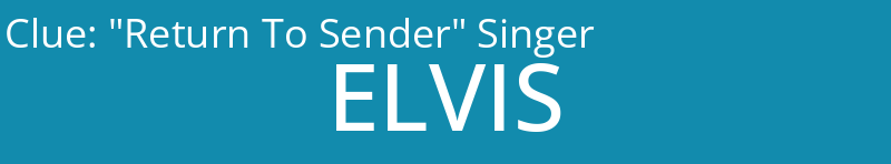 "Return To Sender" Singer