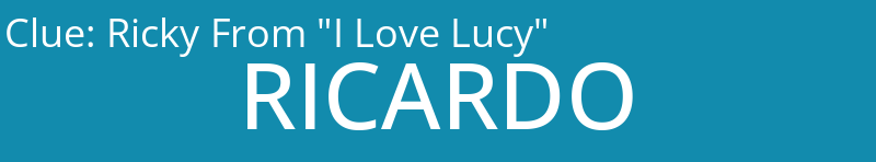 Ricky From "I Love Lucy"