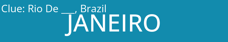 Rio De ___, Brazil