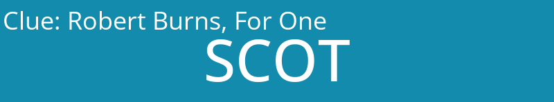 Robert Burns, For One