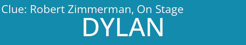 Robert Zimmerman, On Stage