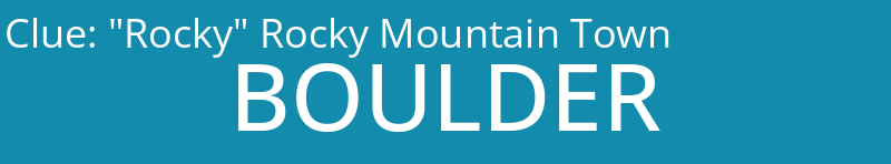 "Rocky" Rocky Mountain Town
