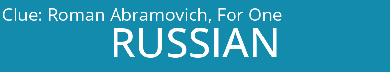 Roman Abramovich, For One