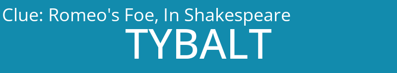 Romeo's Foe, In Shakespeare