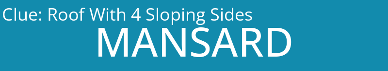 Roof With 4 Sloping Sides