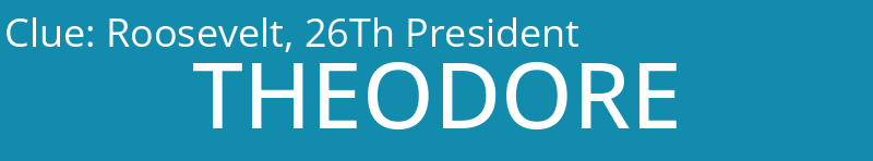 Roosevelt, 26Th President