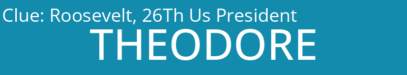 Roosevelt, 26Th Us President