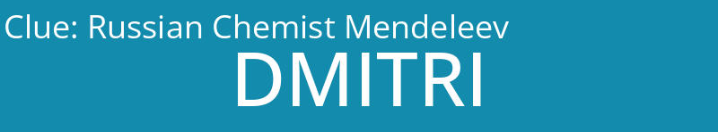 Russian Chemist Mendeleev