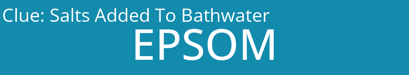 Salts Added To Bathwater