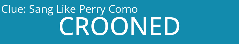 Sang Like Perry Como