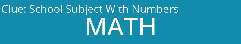 School Subject With Numbers