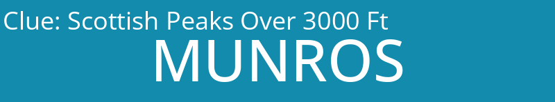 Scottish Peaks Over 3000 Ft