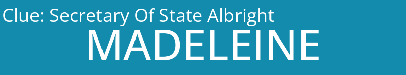 Secretary Of State Albright